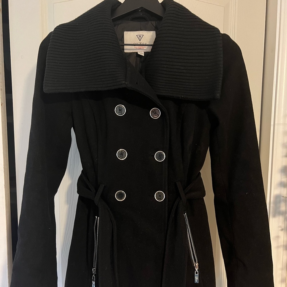 GUESS Women Double Breasted Peacoat with Pockets XS - Picture 1 of 4